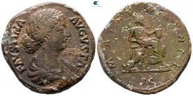 Faustina II AD 147-175. Rome. Sestertius Æ