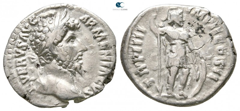 Lucius Verus AD 161-169. Rome
Denarius AR

18mm., 3,01g.



very fine