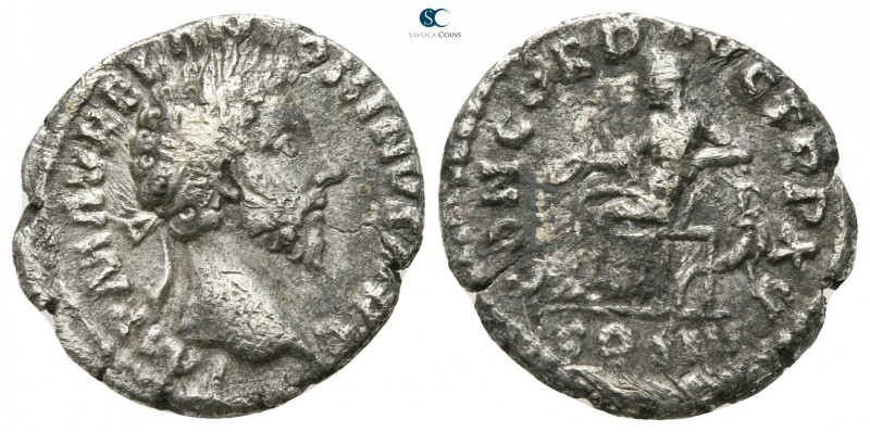 Marcus Aurelius AD 161-180. Rome
Denarius AR

17mm., 3,05g.



nearly ver...