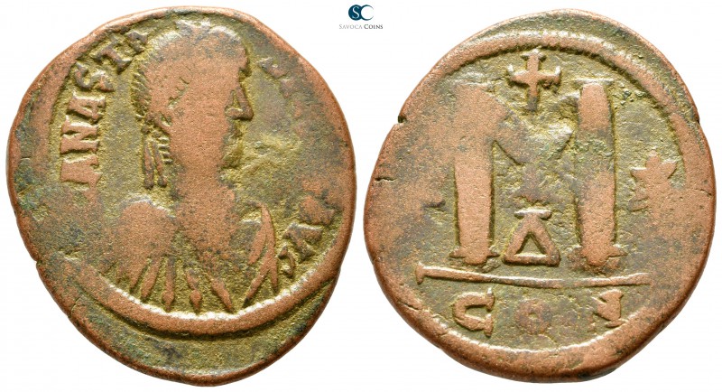 Anastasius I AD 491-518. Constantinople
Follis Æ

35mm., 17,33g.



nearl...