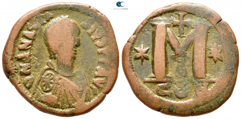 Anastasius I AD 491-518. Constantinople
Follis Æ

32mm., 15,81g.



nearl...