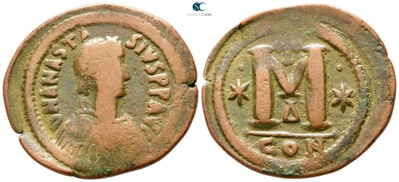 Anastasius I AD 491-518. Constantinople
Follis Æ

38mm., 14,92g.



nearl...