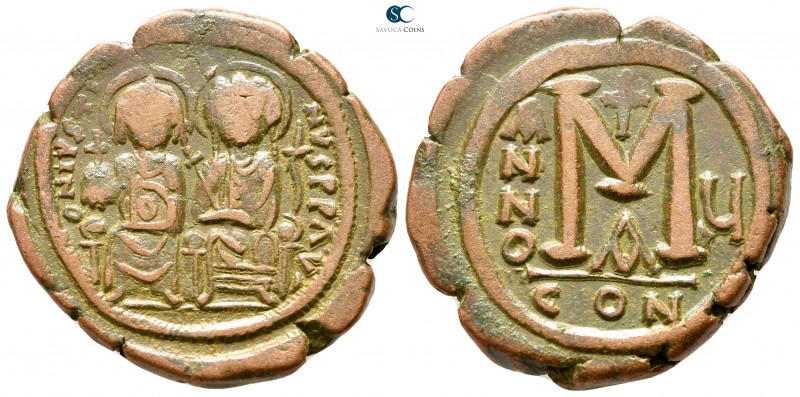 Justin II and Sophia AD 565-578. Constantinople
Follis Æ

30mm., 15,38g.

...