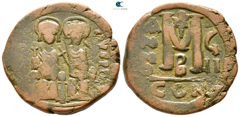 Justin II and Sophia AD 565-578. Constantinople
Follis Æ

30mm., 16,09g.

...