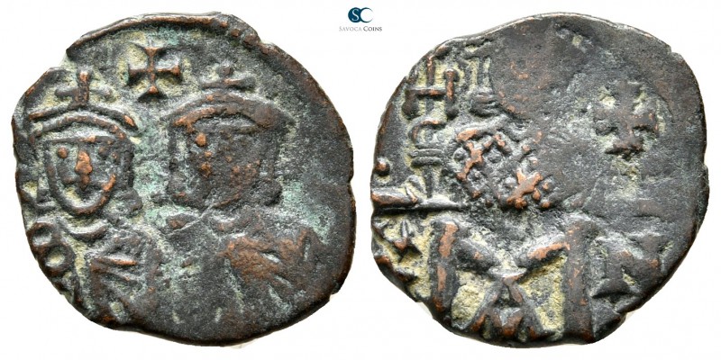Constantine V Copronymus, with Leo IV and Leo III. AD 741-775. Constantinople
F...