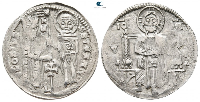Stefan Uros II Milutin AD 1282-1321. 
Dinar AR

20mm., 2,10g.



very fin...
