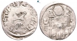 Stefanos Uros IV AD 1331-1355. Countermark. Uncertain mint. Groš AR