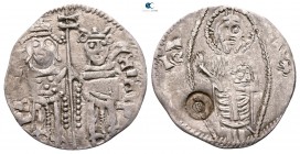 Stefanos Uros IV AD 1331-1355. Countermark. Uncertain mint. Groš AR