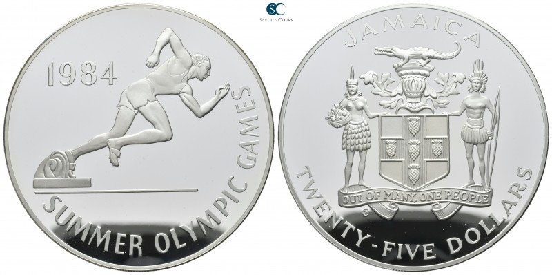 Jamaica. AD 1984.
25 Dollars AR

63mm., 135,96g.

proof