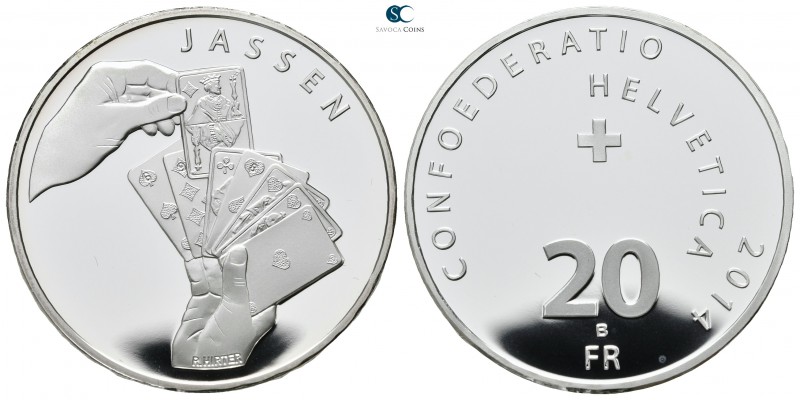 Switzerland. AD 2014.
20 Franken AR

33mm., 20g.

proof