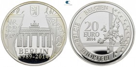 Belgium.  AD 2014. in Box with certificate of authenticity.. 20 Euro AR