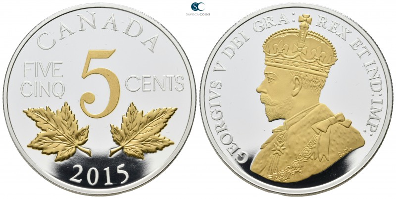 Canada. AD 2015.
5 Cents AR with golden finish

40mm., 31,83g.

proof