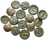 Lot of ca. 16 greek bronze coins / SOLD AS SEEN, NO RETURN!<br><br>very fine<br><br>