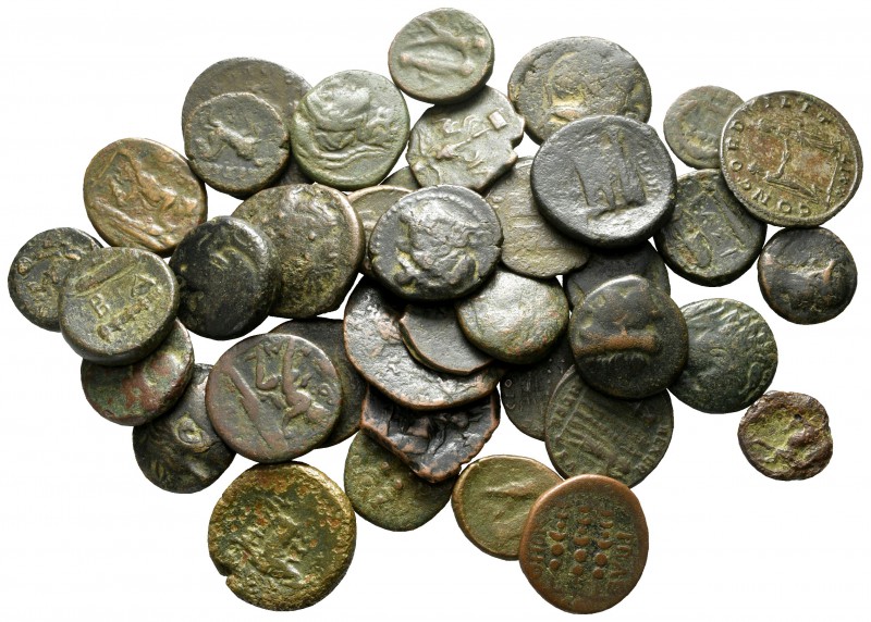 Lot of ca. 40 ancient bronze coins / SOLD AS SEEN, NO RETURN!

nearly very fin...