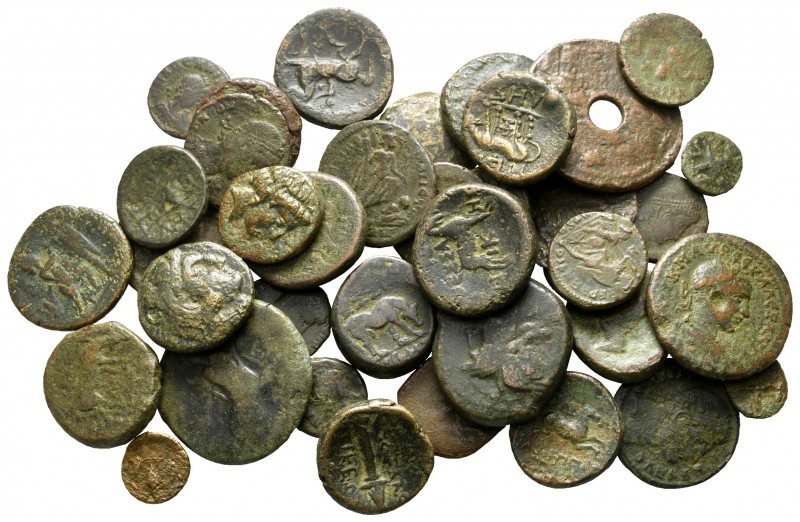 Lot of ca. 40 ancient bronze coins / SOLD AS SEEN, NO RETURN!

nearly very fin...