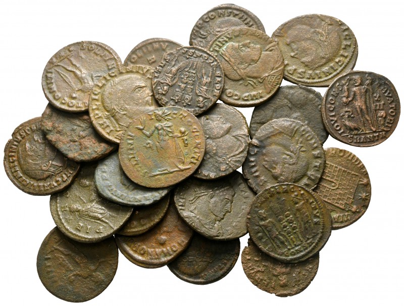 Lot of ca. 25 roman bronze coins / SOLD AS SEEN, NO RETURN!

very fine