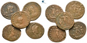 Lot of 5 roman bronze coins / SOLD AS SEEN, NO RETURN!<br><br>very fine<br><br>