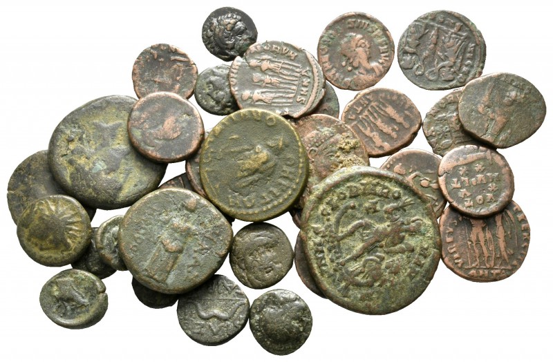 Lot of ca. 30 ancient bronze coins / SOLD AS SEEN, NO RETURN!

fine
