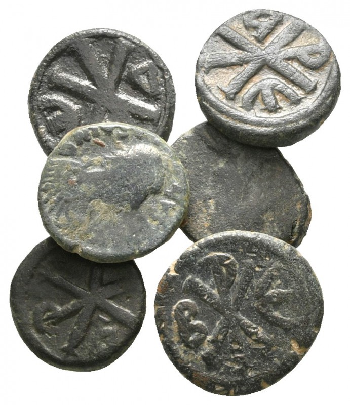 Lot of 6 byzantine bronze coins / SOLD AS SEEN, NO RETURN!

very fine