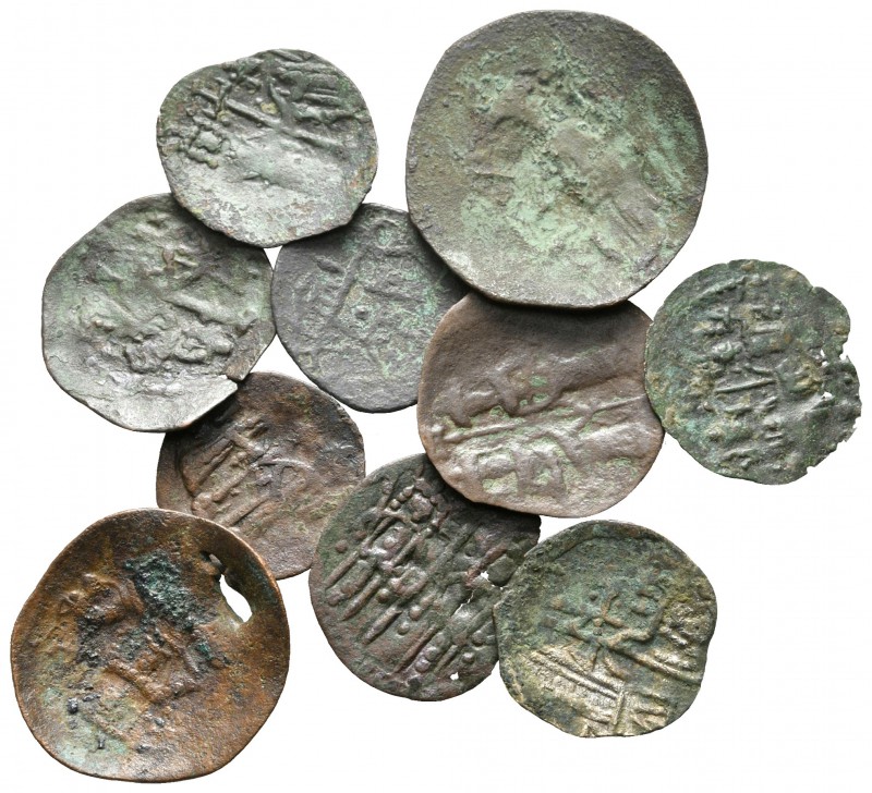 Lot of ca. 9 medieval bronze coins / SOLD AS SEEN, NO RETURN!

fine