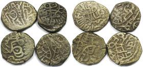 Griechische Münzen, Lots und Sammlungen griechischer Münzen. Indische Muslime. 4 x Delhival (1 Jital ), Delhi, Ghorids & Slave Könige (1193-1290 n. Ch...