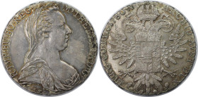 RDR – Habsburg – Österreich, RÖMISCH-DEUTSCHES REICH. Maria Theresia (1740-1780). Konv.-Taler 1780 SF, Günzburg. Silber. Dav. 1151. Fast Vorzüglich...