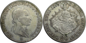 RDR – Habsburg – Österreich, KAISERREICH ÖSTERREICH. Österreich-Ungarn. Franz II.(I) (1792-1835). 20 Kreuzer 1835 B. Silber. KM 415. Schön-sehr schön....