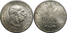 RDR – Habsburg – Österreich, KAISERREICH ÖSTERREICH. Österreich-Ungarn. Franz Joseph I. (1848-1916). 2 Kronen 1913. Jaeger 384. Silber. Fast Stempelgl...