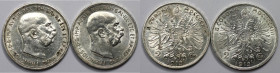 RDR – Habsburg – Österreich, Lots und Sammlungen. KAISERREICH ÖSTERREICH. Österreich-Ungarn. Franz Joseph I. (1848-1916). 2 x 2 Kronen 1913. Jaeger 38...