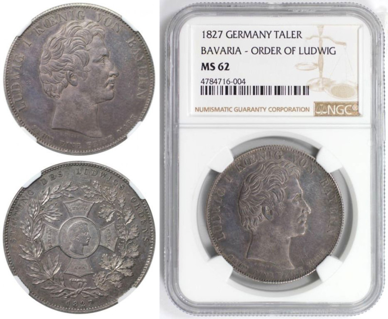 Altdeutsche Münzen und Medaillen, BAYERN / BAVARIA. Ludwig I. (1825-1848). Konv....