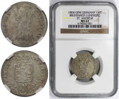 Altdeutsche Münzen und Medaillen, BRAUNSCHWEIG - LÜNEBURG - CALENBERG - HANNOVER. Georg III. (1760-1820). 1/6 Taler 1804 GFM. Silber. KM 419. NGC MS 6...