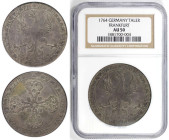 Altdeutsche Münzen und Medaillen, FRANKFURT. Taler 1764 G PCB N. Silber. NGC AU 50