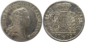 Altdeutsche Münzen und Medaillen, SACHSEN - ALBERTINE. Friedrich August III. (1763-1806). 2/3 Taler 1773 EDC. Silber. KM 991. Sehr schön+. Beriben. Kr...