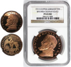 Deutsche Münzen und Medaillen ab 1871, REICHSSILBERMÜNZEN, Bayern. Ludwig III. (1913-1918). Kupfer Proof 5 Mark 1913. Sch-53 / G1. NGC PF 65 RD
