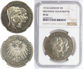 Deutsche Münzen und Medaillen ab 1871, REICHSSILBERMÜNZEN, Braunschweig-Lüneburg. Ernst August (1913-1918). 5 Mark 1915 A, Berlin. Titel ohne Lüneburg...