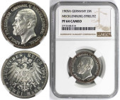Deutsche Münzen und Medaillen ab 1871, REICHSSILBERMÜNZEN, Mecklenburg-Strelitz. Adolf Friedrich V. (1904-1914). 2 Mark 1905 A, Berlin. Silber. 11,11 ...