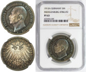 Deutsche Münzen und Medaillen ab 1871, REICHSSILBERMÜNZEN, Mecklenburg-Strelitz. Adolf Friedrich V. (1904-1914). 3 Mark 1913 A, Berlin. Zum 65. Geburt...