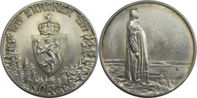 Europäische Münzen und Medaillen, Norwegen / Norway. Haakon VII. (1905-1957). 100 Jahre Verfassung. 2 Kroner 1914. 15,0 g. 0.800 Silber. 0.39 OZ. KM 3...