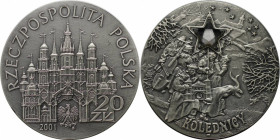 Europäische Münzen und Medaillen, Polen / Poland. Sternsinger zu Weihnachten. 20 Zlotych 2001. 28,77 g. 0.925 Silber. 0.86 OZ. KM Y# 424. Stempelglanz...