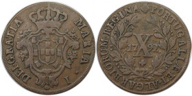 Europäische Münzen und Medaillen, Portugal. Maria I. 10 Reis 1792. Kupfer. KM 306. Sehr schön-vorzüglich