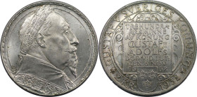 Europäische Münzen und Medaillen, Schweden / Sweden. 300. Todestag Gustav II. Adolf. 2 Kronor 1932. 15,0 g. 0.800 Silber. 0.39 OZ. KM 805. Stempelglan...