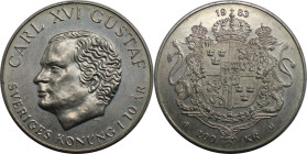 Europäische Münzen und Medaillen, Schweden / Sweden. 200 Kronor 1983. 27,03 g. 0.925 Silber. 0.8 OZ. KM 862. Stempelglanz
