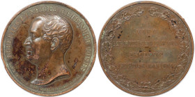 Russische Münzen und Medaillen, Nikolaus I. (1826-1855). Bronzemedaille 1841 von P. Utkin. Auf den Tod des russischen Gesandten Robert Heinrich Rehbin...
