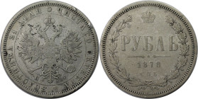 Russische Münzen und Medaillen, Alexander II. (1854-1881). 1 Rubel 1878 SPB NF. Silber. Bitkin 92. Sehr schön