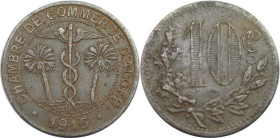 Weltmünzen und Medaillen, Algerien / Algeria. Chambre de commerce d’Alger. 10 Centimes 1916. Eisen. KM TnA6, Lec. 134. Sehr schön. Selten!