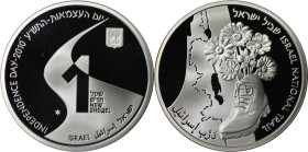 Weltmünzen und Medaillen, Israel. Nationaler Wanderweg - 940 km. 1 New Sheqel 2010. 14,40 g. 0.925 Silber. 0.43 OZ. KM 471. Proof Like. Auflage nur 18...
