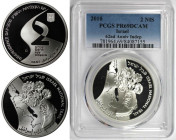 Weltmünzen und Medaillen, Israel. Nationaler Wanderweg - 940 km. 2 New Sheqalim 2010. 28,80 g. 0.925 Silber. 0.86 OZ. KM 472. PCGS PR69DCAM. Auflage n...