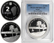 Weltmünzen und Medaillen, Israel. See von Galiläa (Wasserreservoir) - Golanhöhen. 2 New Sheqalim 2012. 28,80 g. 0.925 Silber. 0.86 OZ. PCGS PR70DCAM...