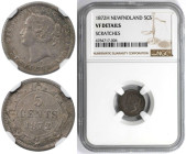 Weltmünzen und Medaillen, Kanada / Canada. Neufundland. Victoria (1819-1901). 5 Cents 1872 H. Silber. KM 2. NGC VF Details Scratches