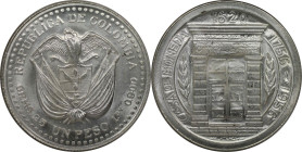 Weltmünzen und Medaillen, Kolumbien / Colombia. 200 Jahre Münzstätte Popayan. 1 Peso 1956. 25,0 g. 0.900 Silber. 0.72 OZ. KM 216. Stempelglanz